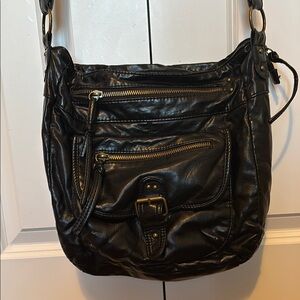 Black Leather Shoulder Bag
